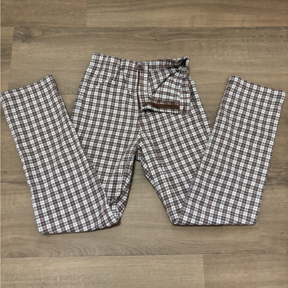 Brandy Melville Brown Plaid Pants